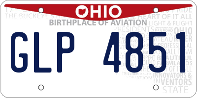 OH license plate GLP4851