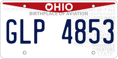 OH license plate GLP4853