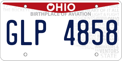 OH license plate GLP4858