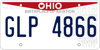 OH license plate GLP4866