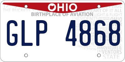 OH license plate GLP4868