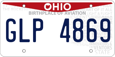OH license plate GLP4869