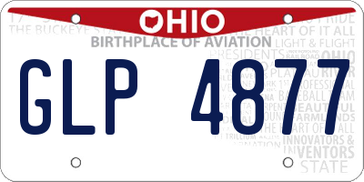 OH license plate GLP4877
