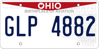 OH license plate GLP4882