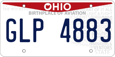 OH license plate GLP4883