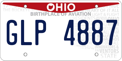 OH license plate GLP4887