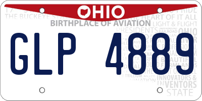 OH license plate GLP4889