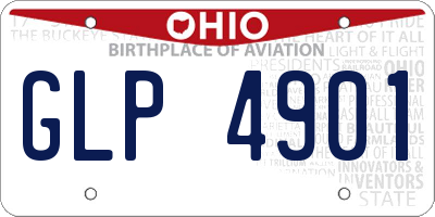 OH license plate GLP4901