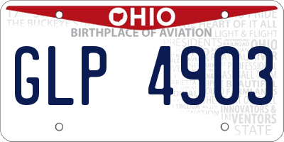 OH license plate GLP4903