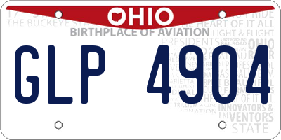 OH license plate GLP4904