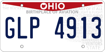 OH license plate GLP4913