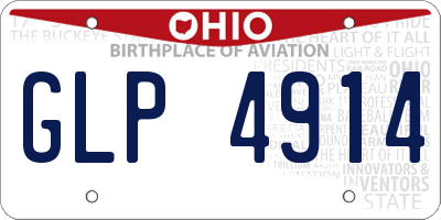 OH license plate GLP4914