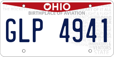 OH license plate GLP4941