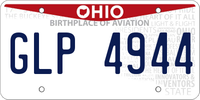 OH license plate GLP4944