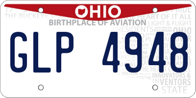 OH license plate GLP4948