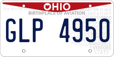 OH license plate GLP4950
