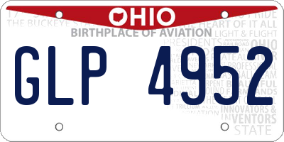 OH license plate GLP4952