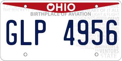 OH license plate GLP4956