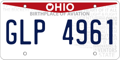 OH license plate GLP4961