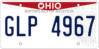 OH license plate GLP4967