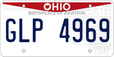 OH license plate GLP4969