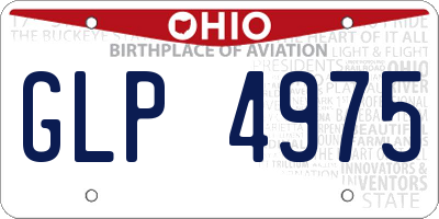 OH license plate GLP4975