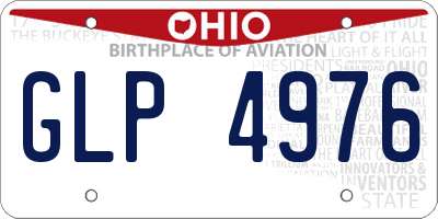 OH license plate GLP4976