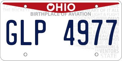 OH license plate GLP4977