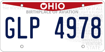 OH license plate GLP4978