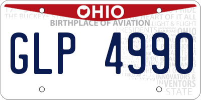 OH license plate GLP4990