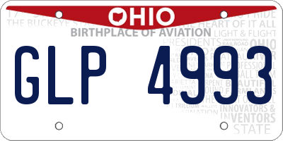 OH license plate GLP4993