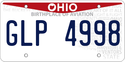 OH license plate GLP4998