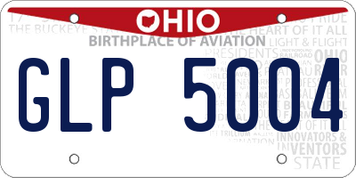 OH license plate GLP5004
