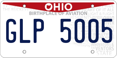 OH license plate GLP5005