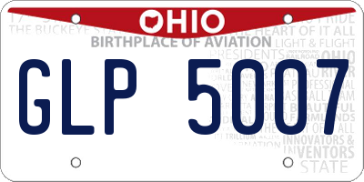 OH license plate GLP5007