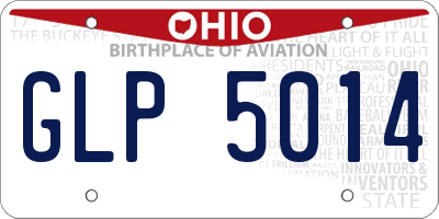OH license plate GLP5014