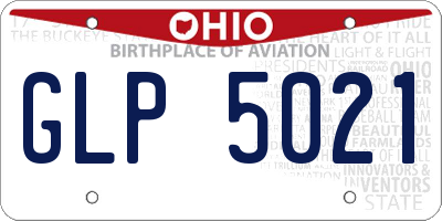 OH license plate GLP5021