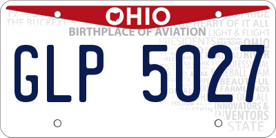 OH license plate GLP5027