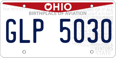 OH license plate GLP5030