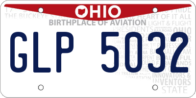 OH license plate GLP5032
