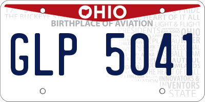 OH license plate GLP5041