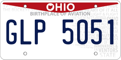 OH license plate GLP5051