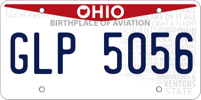 OH license plate GLP5056