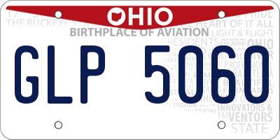OH license plate GLP5060
