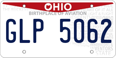 OH license plate GLP5062