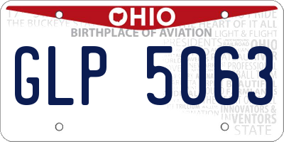 OH license plate GLP5063
