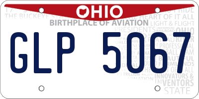 OH license plate GLP5067