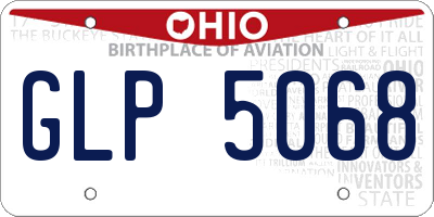 OH license plate GLP5068