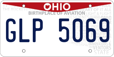 OH license plate GLP5069