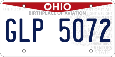 OH license plate GLP5072